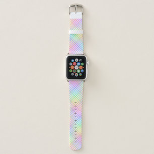 Trendy Pastel Rainbow Plaid Apple Watch Band