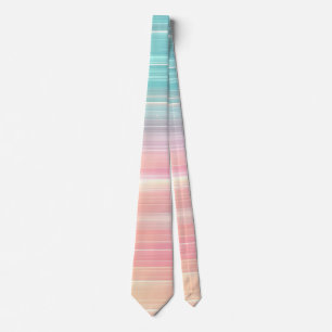 Trendy Pastel Stripe Gradient Color Pattern Neck Tie