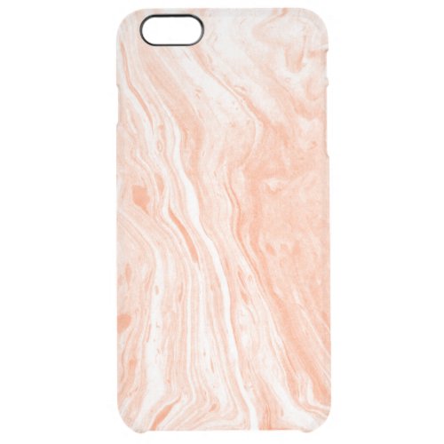 Trendy Pastel Tones Marble Stone Pattern Clear iPhone 6 Plus Case