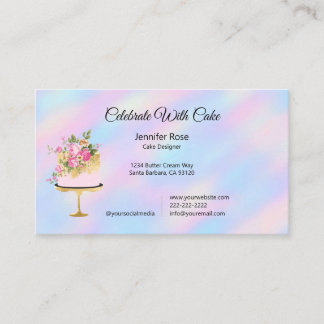 Trendy Pastry Chef Bakery Cake Business Cards