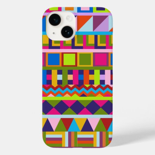 Trendy patchwork pattterns Case_Mate iPhone 14 case