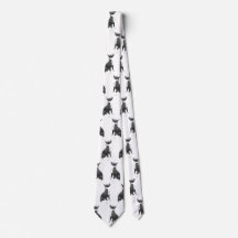 Trendy pattern black and white Pit Bull dog