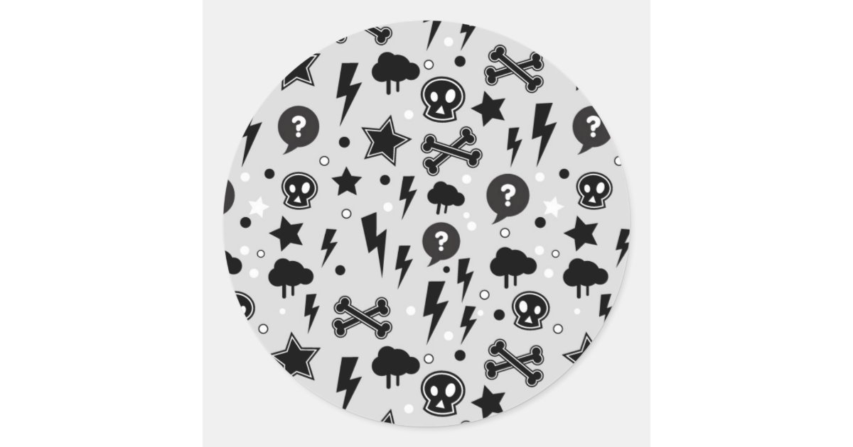 Trendy pattern classic round sticker | Zazzle