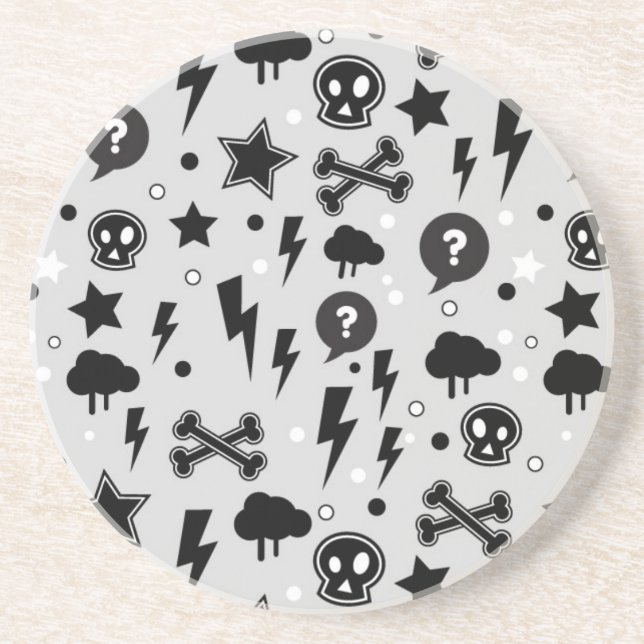 Trendy pattern drink coaster (Front)