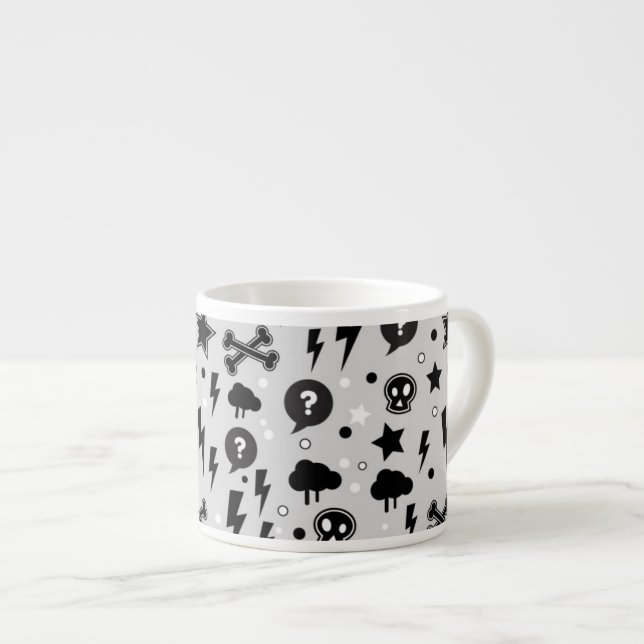 Trendy pattern espresso cup (Front Right)