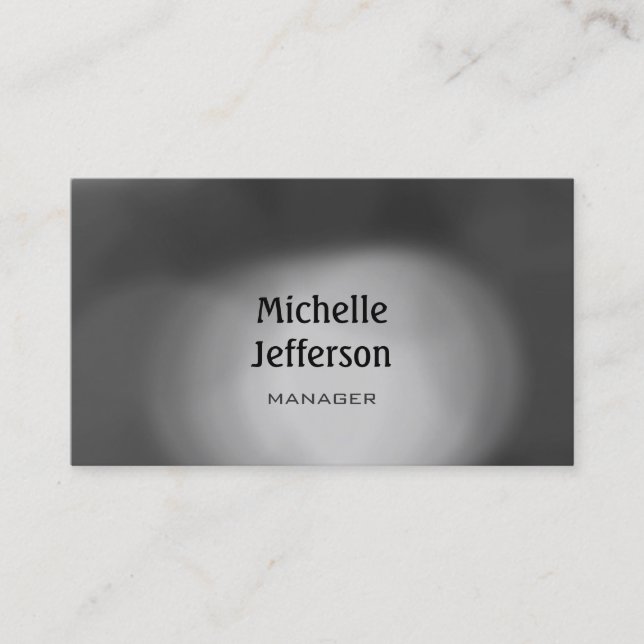 Trendy Pattern Gray Contemporary Business Card (Front)