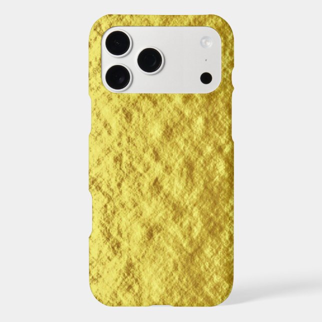 Trendy pattern of faux rough texture gold foil iphone case (Back)