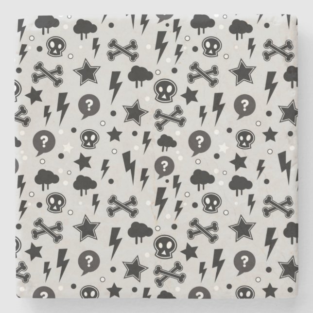 Trendy pattern stone coaster (Front)