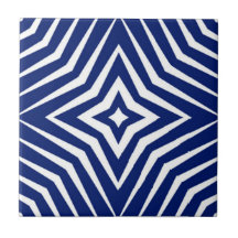 Trendy pattern with stars white and navy blue M1