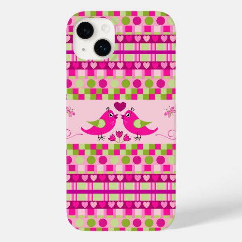 Trendy Patterns and Love Birds Case_Mate iPhone 14 Plus Case