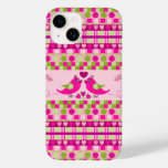 Trendy Patterns and Love Birds Case-Mate iPhone 14 Case