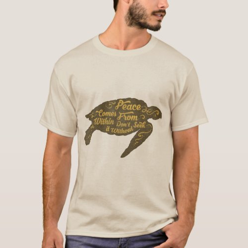 Trendy Peace Comes Within Sand T_shirt