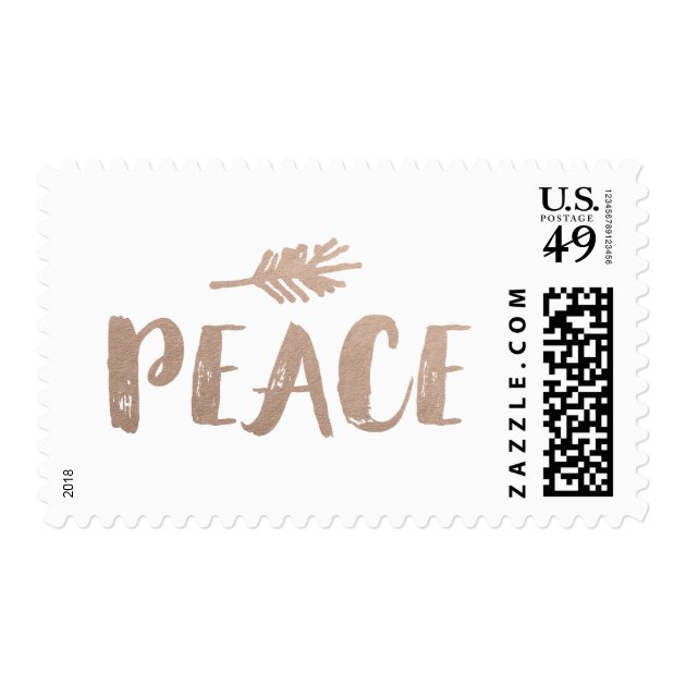 Trendy Peace Holiday Postage