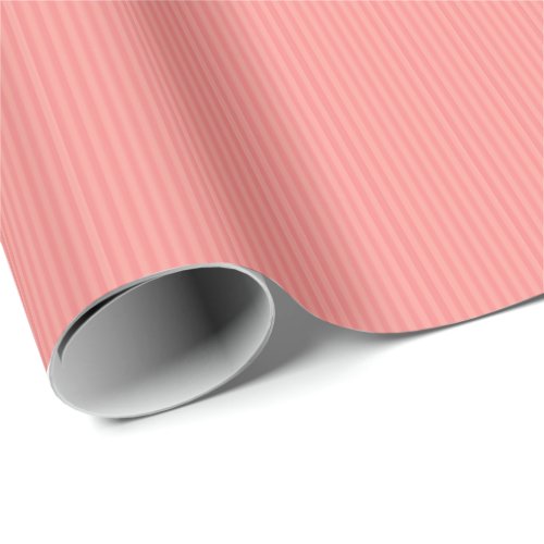 Trendy Peach Color Tones Striped Template Cute Wrapping Paper