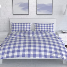 Trendy Periwinkle Blue Gingham Check Pattern
