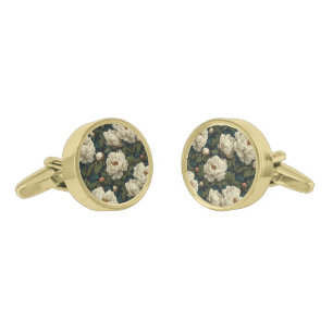 Trendy Personal Gifts Peonies Cufflinks