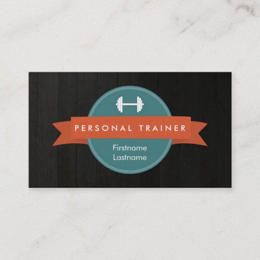 Customizable Trendy Personal Trainer Fitness Business Cards