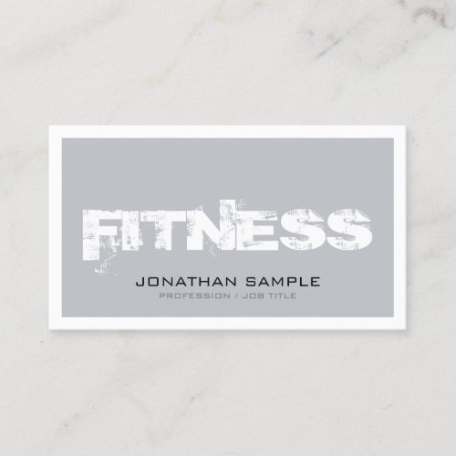 Trendy Personal Trainer Fitness Classy Top Plain Business Card