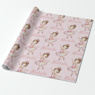 Trendy Personalized ballet Ballerina dancer Wrapping Paper