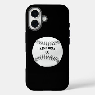 Trendy Personalized Baseball Name and Number       iPhone 16 Case