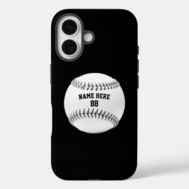 Trendy Personalized Baseball Name and Number       Case-Mate iPhone Case (Back)