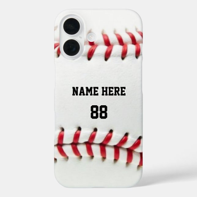 Trendy Personalized Baseball Name and Number       Case-Mate iPhone Case (Back)