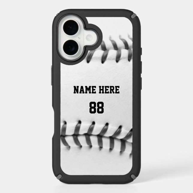 Trendy Personalized Baseball Name and Number       Speck iPhone Case (Front)