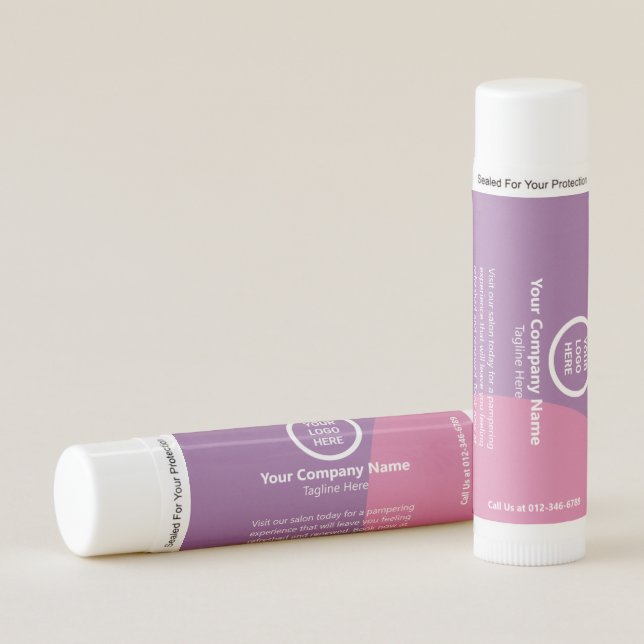 Trendy Personalized Branded Corporate Swag Lip Balm (Front)