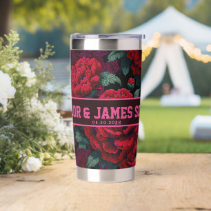 Trendy Personalized Carnation Tumbler For Bridesma