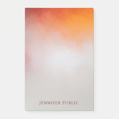 Trendy Personalized Colorful Modern Abstract Post_it Notes