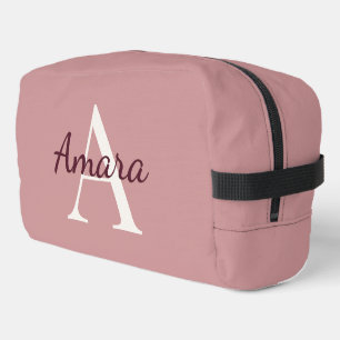Trendy Personalized Dopp Kit   Tea Rose Pink 