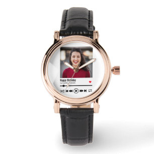 Trendy Personalized Happy Birthday Photo Watch