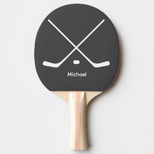 Trendy Personalized Name Hockey Sticks and Puck    Ping Pong Paddle