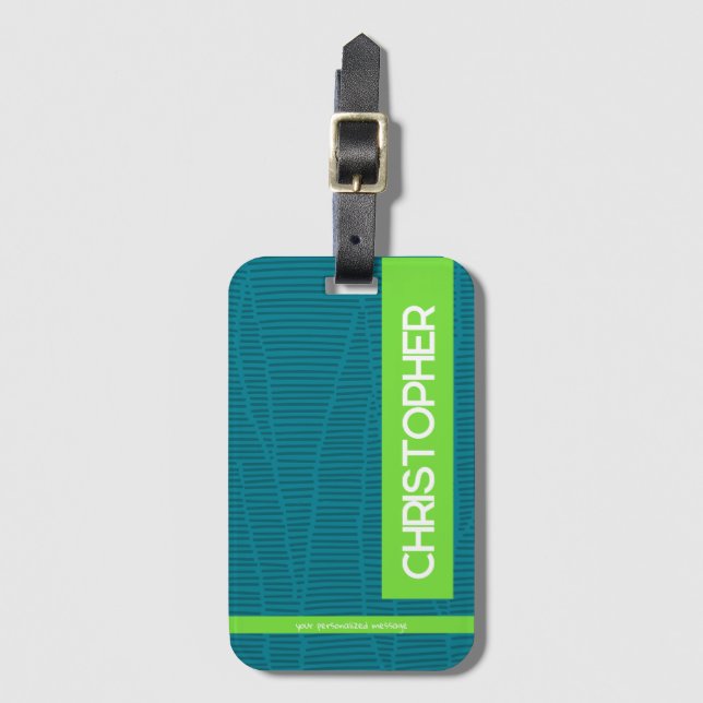 Trendy Personalized Name  Luggage Tag (Front Vertical)