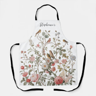 Trendy  Personalized Name wildflowers & birds      Apron