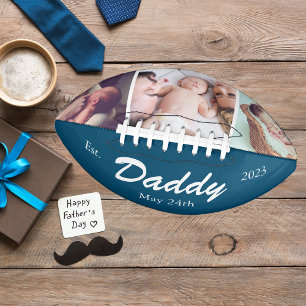 Trendy Personalized New Daddy Father Football