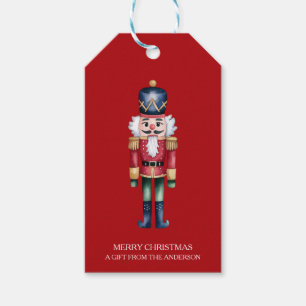 Trendy Personalized Nutcracker Merry Christmas Gift Tags