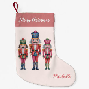 Trendy Personalized Nutcracker Merry Christmas Small Christmas Stocking