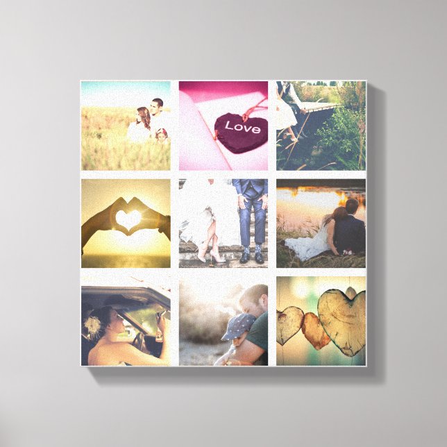 Trendy Personalized photo collage Canvas Print (Front)