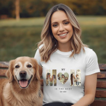 Trendy Personalized Photo MOM Heart T-Shirt