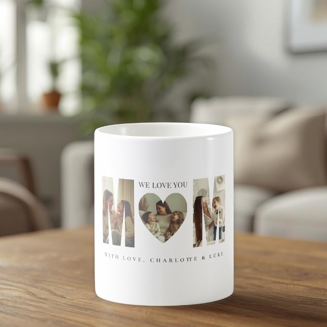 Trendy Personalized Photo WE LOVE YOU Mom Mug (Creator Uploaded)