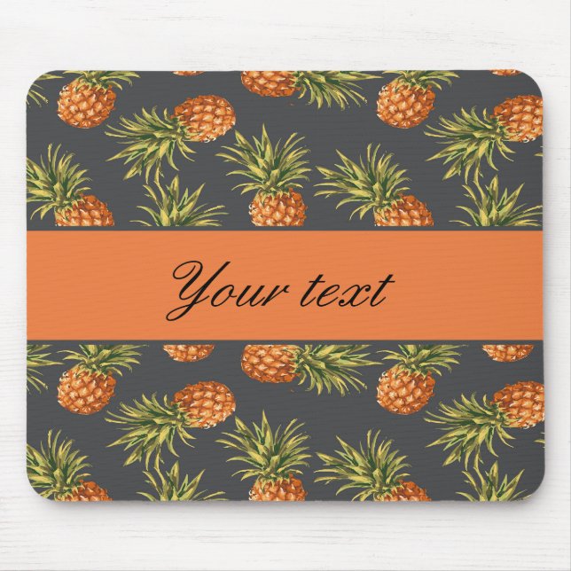 Trendy Personalized Pineapple Mouse Pad (Front)