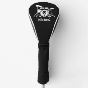 Trendy Personalized skull Drum Set Music Drummer   Golf Head Cover