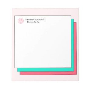 Trendy Personalized Social Post To Do List Notepad