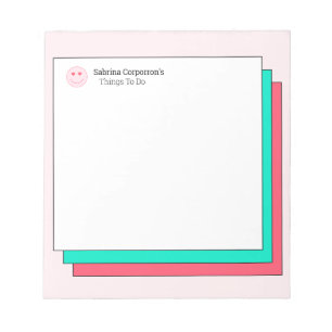 Trendy Personalized Social Post To Do List Notepad