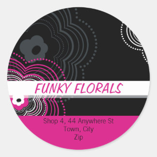 TRENDY PERSONALIZED STICKER :: funky flower 2