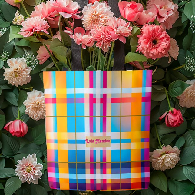 Trendy Personalized Summer Wexford  Tote Bag (Stunning Black Summer Tote)