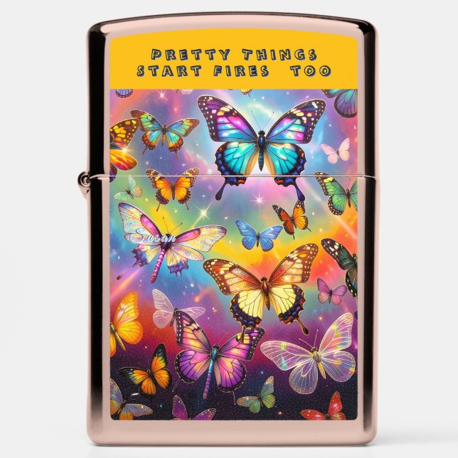 Trendy  Personalized (w/ Name or Initial) Zippo Lighter (Front)