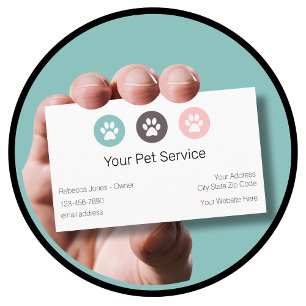 Trendy Pet Service Business Card