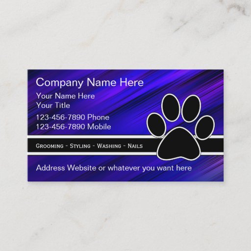 Customizable Pet Service Business Cards
